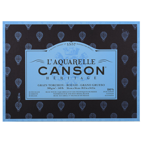 ヘリテージ水彩紙 ブロック【荒目】26ｘ36cm