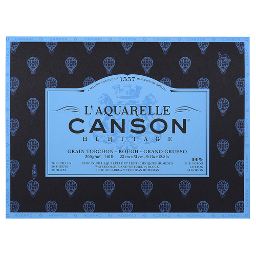 ヘリテージ水彩紙 ブロック【荒目】23ｘ31cm
