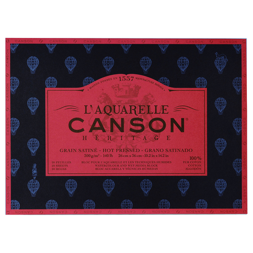ヘリテージ水彩紙 ブロック【極細】26ｘ36cm