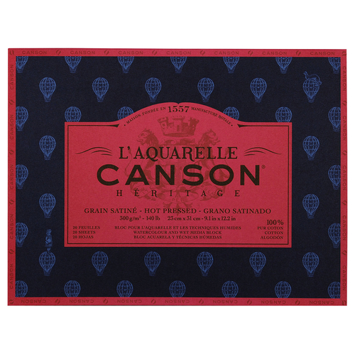 ヘリテージ水彩紙 ブロック【極細】23ｘ31cm