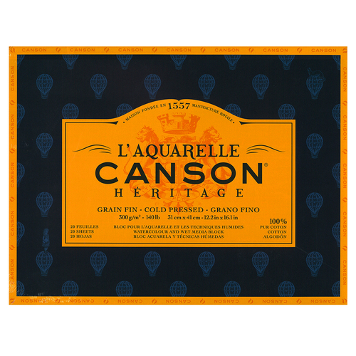 ヘリテージ水彩紙 ブロック【細目】31ｘ41cm